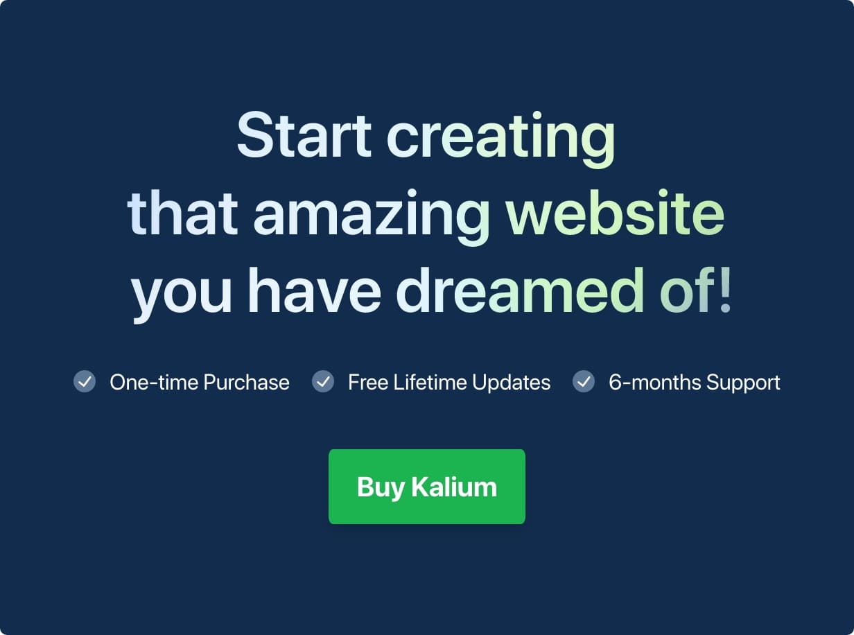 Start creating that amazing website you have dreamed of!
