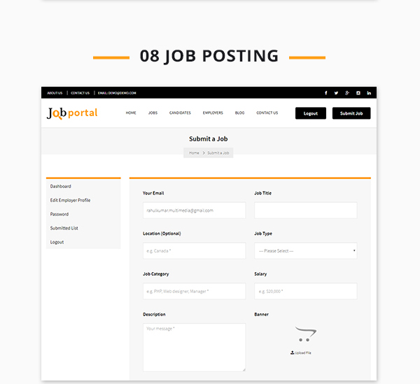 Job Portal Script login