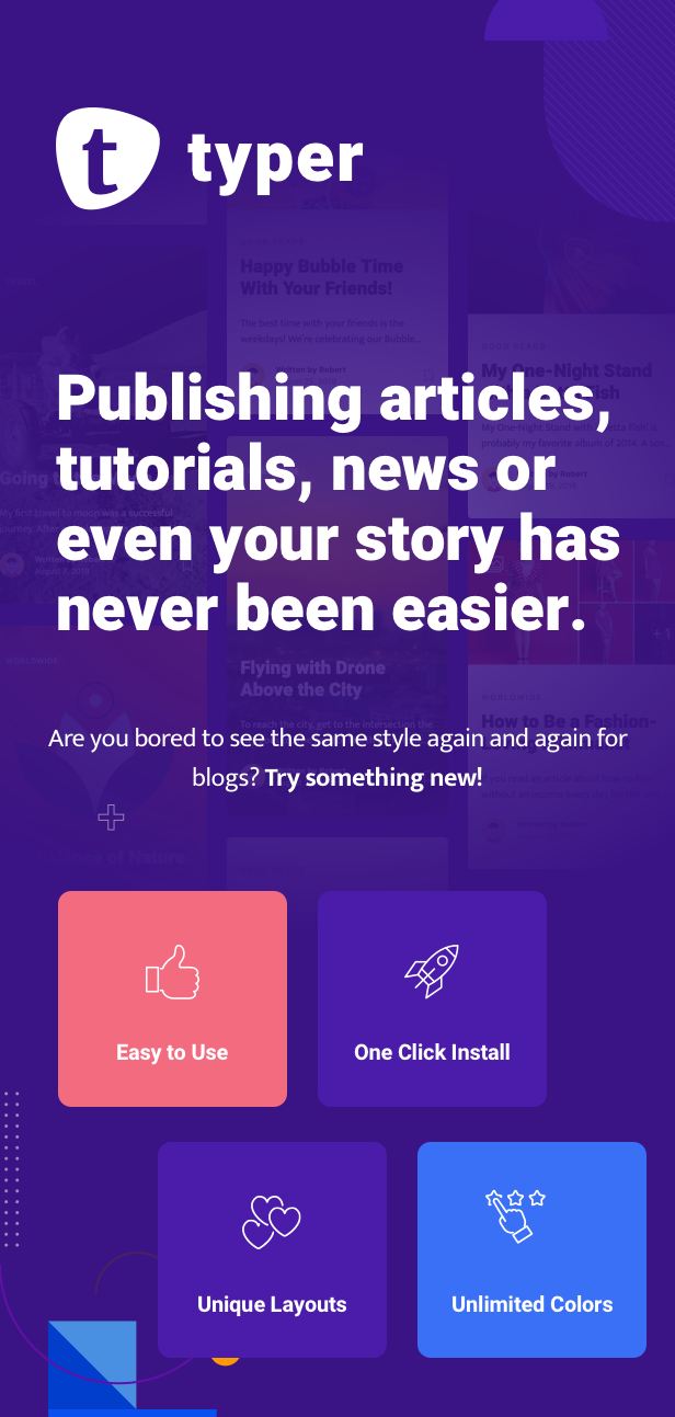 Typer - Amazing Blog and Multi Author Publishing Theme - 1