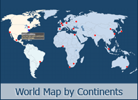 Interactive World Map by Continents