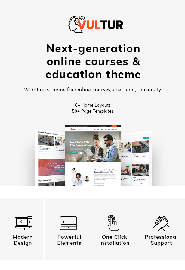 Vultur - LMS Education WordPress - 1