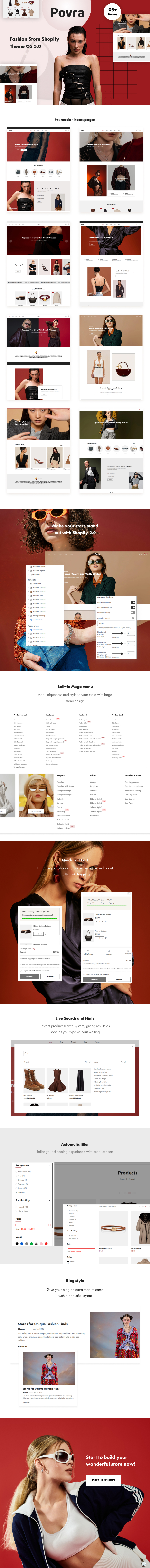 Fashion Store Shopify Theme Povra OS 3.0 Preview