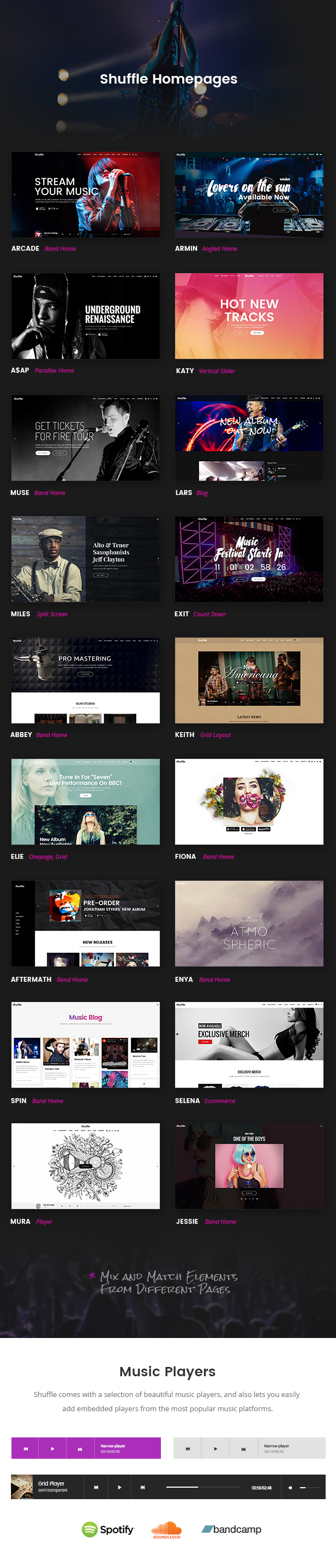 Shuffle - Music WordPress Theme - 1