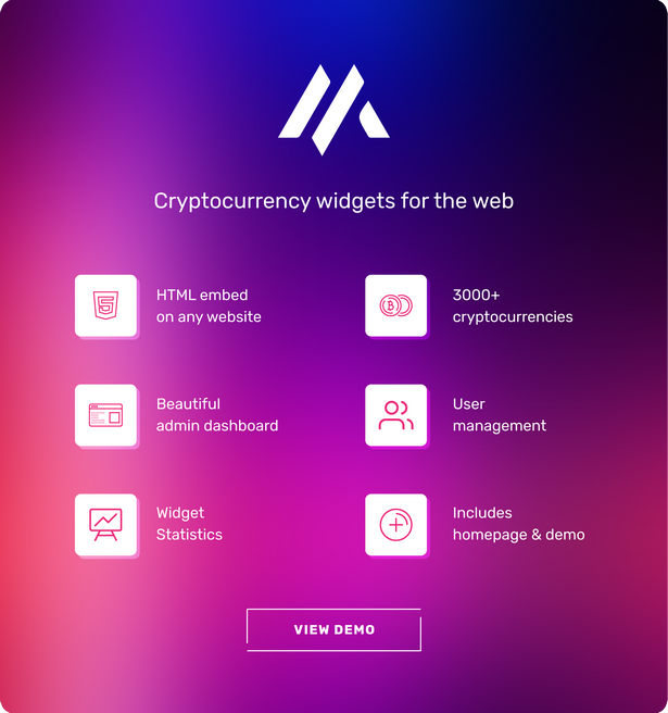 cryptocurrency widget html