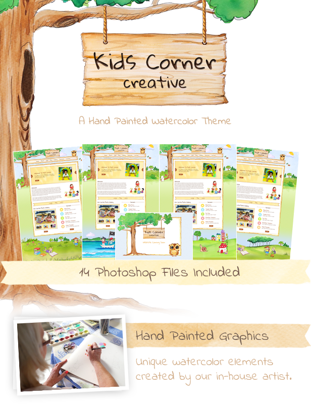 Kids Corner Creative Website Template