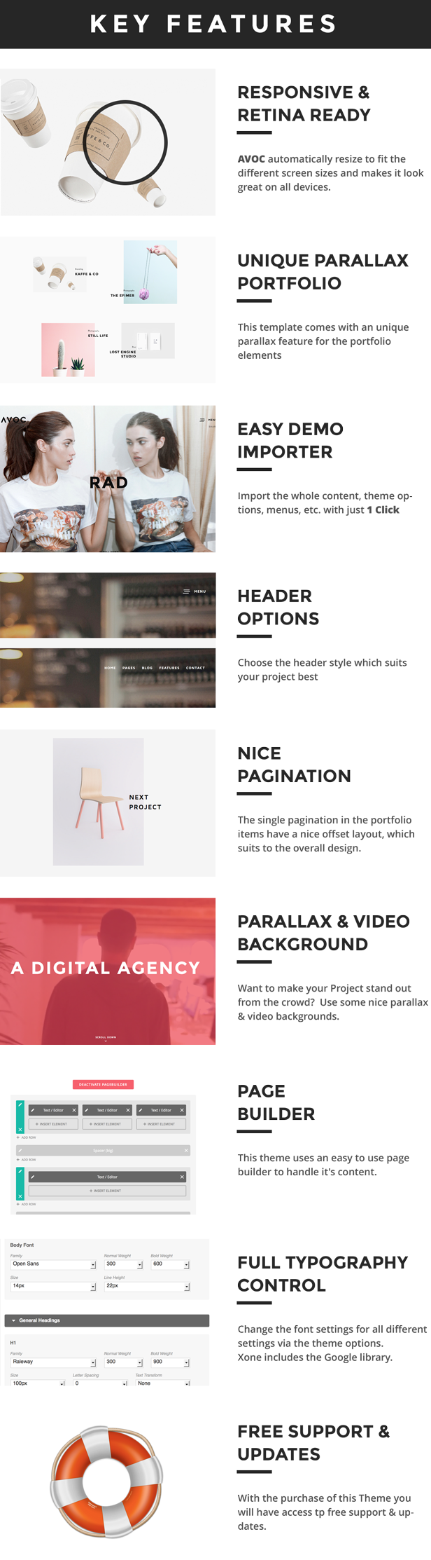 Avoc - Unique and Minimal Portfolio / Agency WordPress Theme - 8