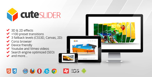 3D & 2D HTML5 Image Slider