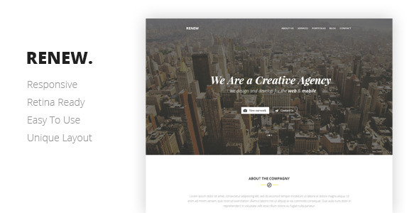  RENEW Creative One Page Template 