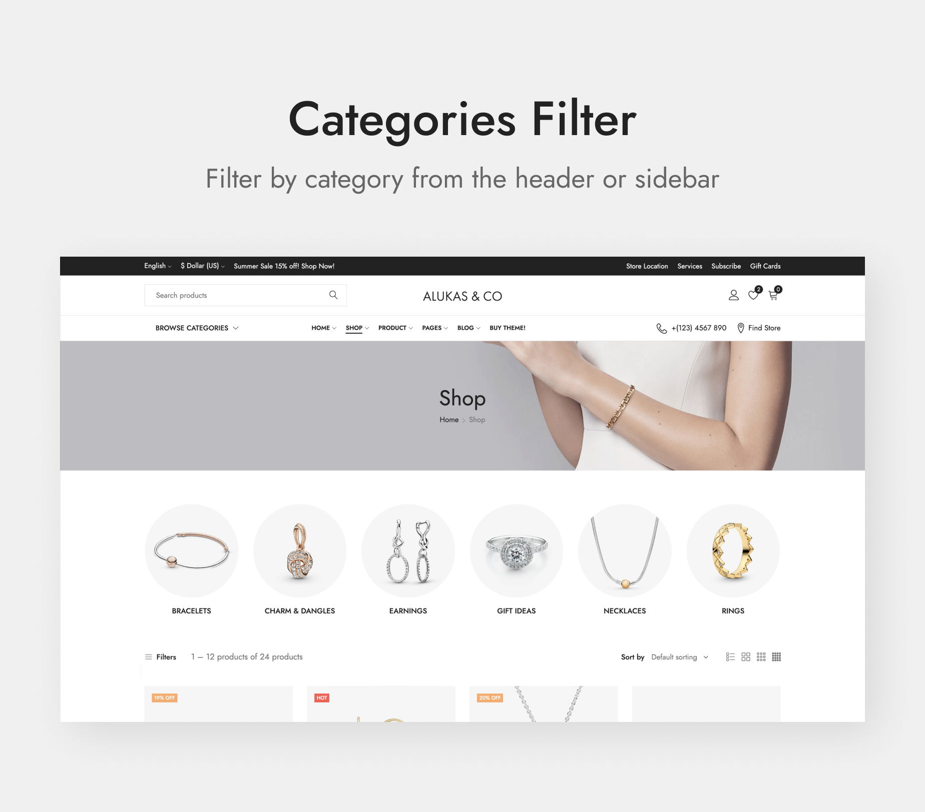 Alukas - Modern Jewelry Store WordPress Theme