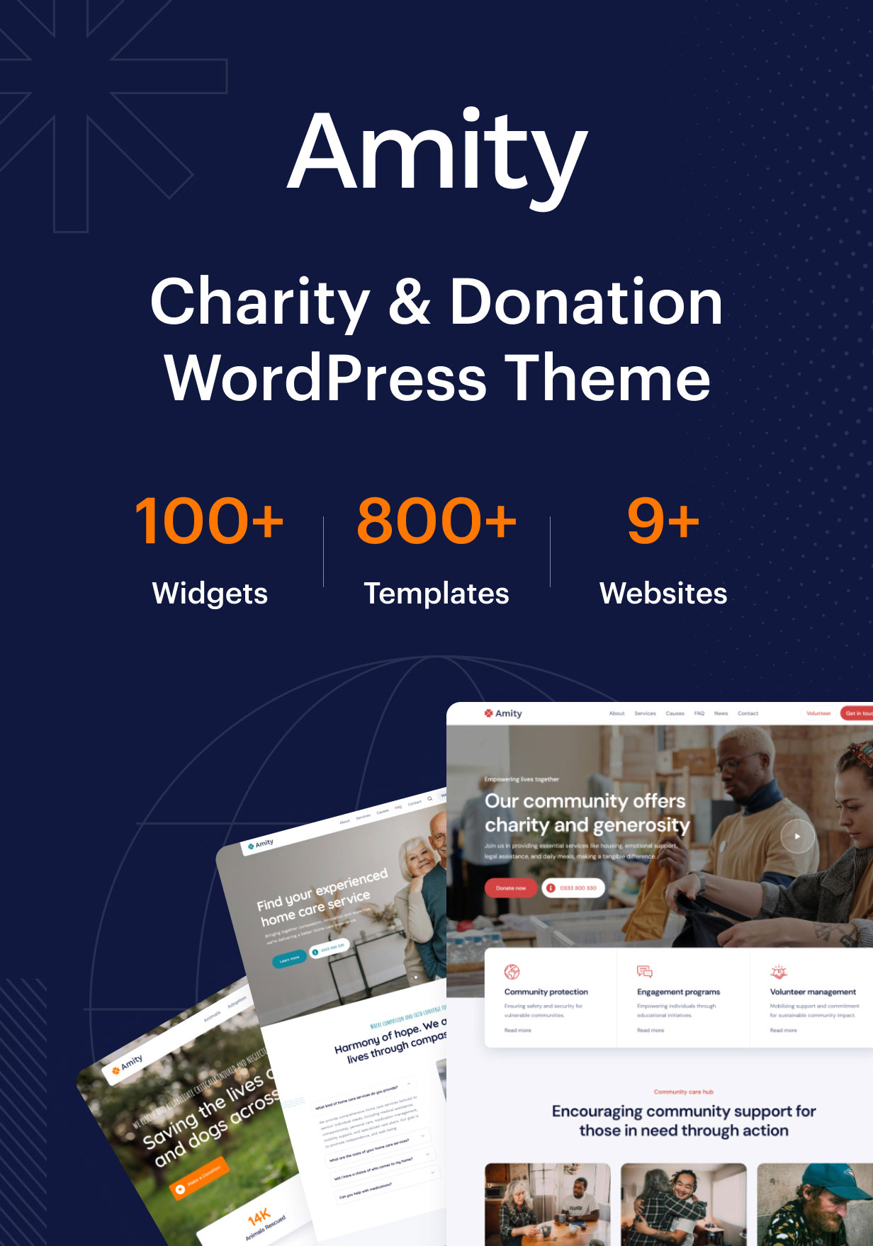 Amity - Charity & Donation Elementor WordPress Theme - 1