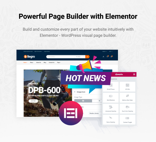 Allegro Equipment Elementor WordPress Theme