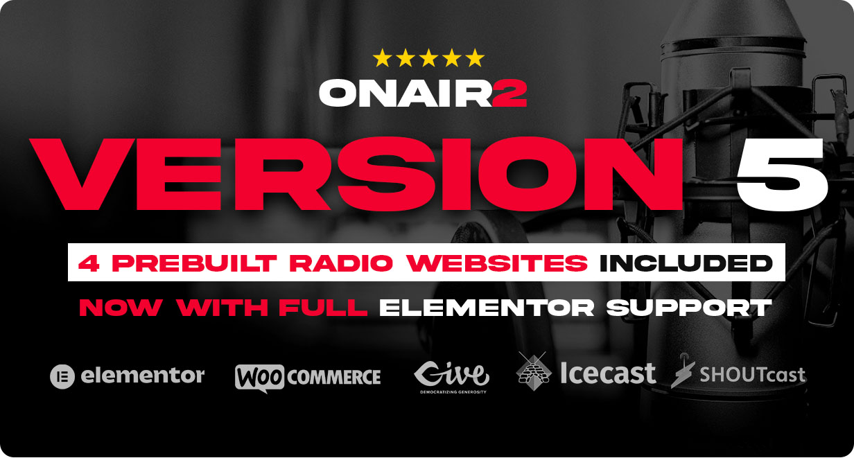 Onair2: Radio Station WordPress Theme With Non-Stop Music Player - 1