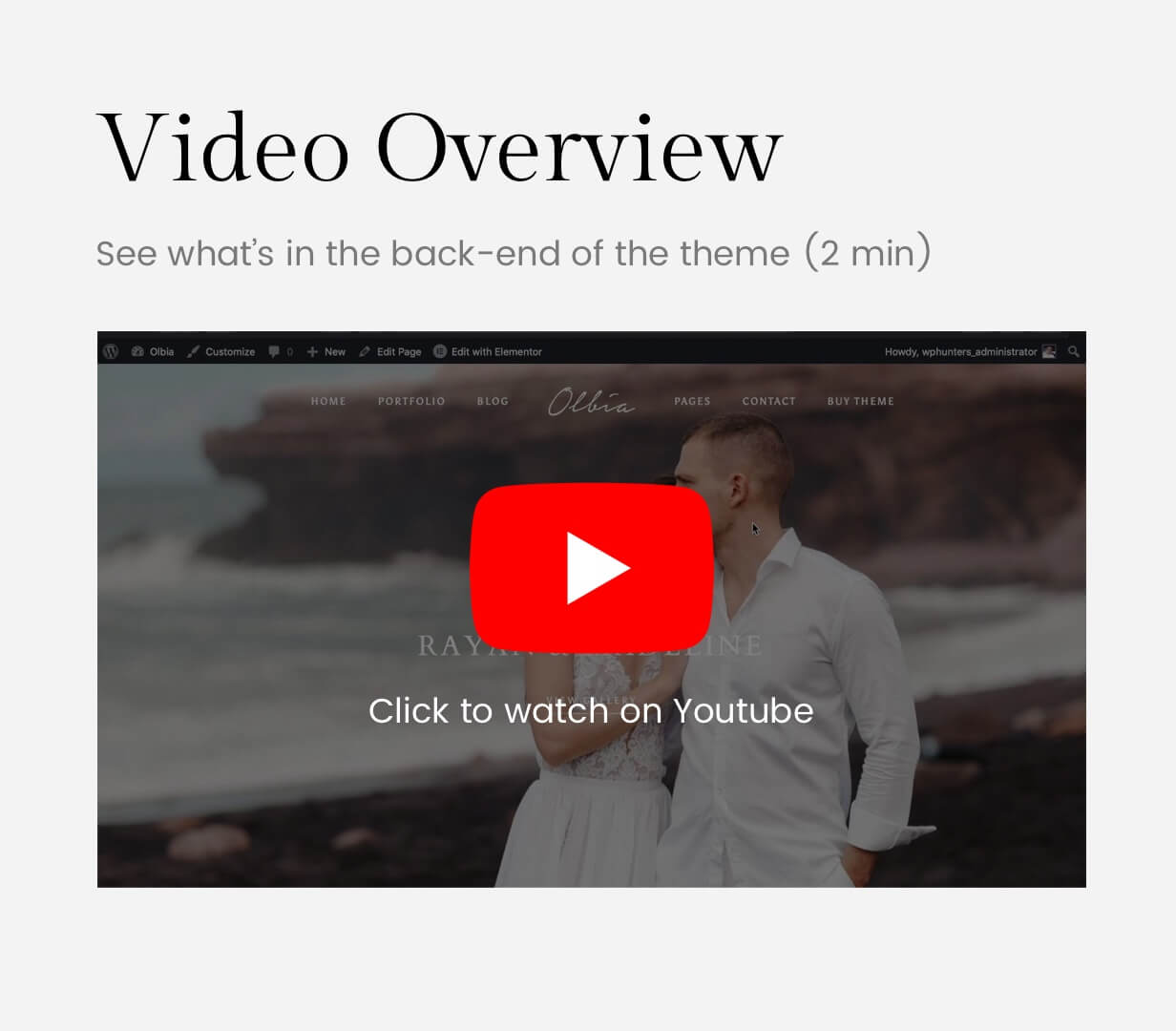 Olbia - Elegant WordPress Theme for Photographers - 1