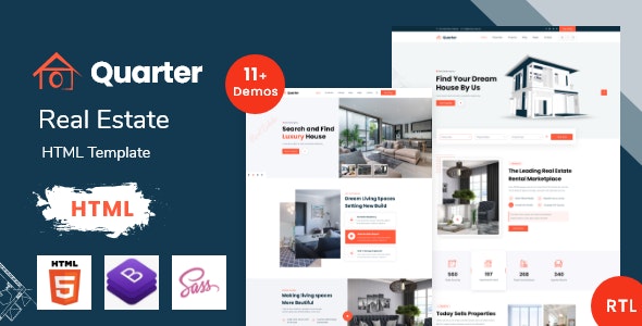 Quarter - Real Estate HTML Template With RTL Supported