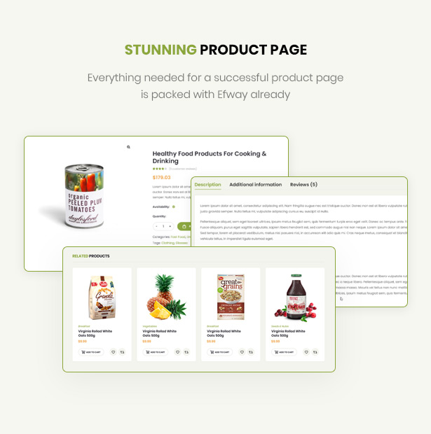 Food Store WordPress Theme well-designed product pages
