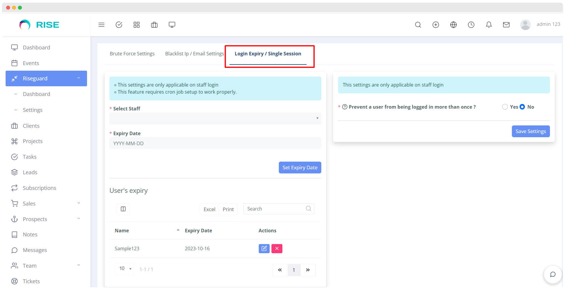 RiseGuard - The powerful security toolset plugin for RISE CRM - 2