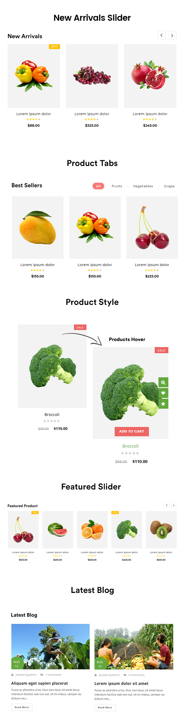 food shop template