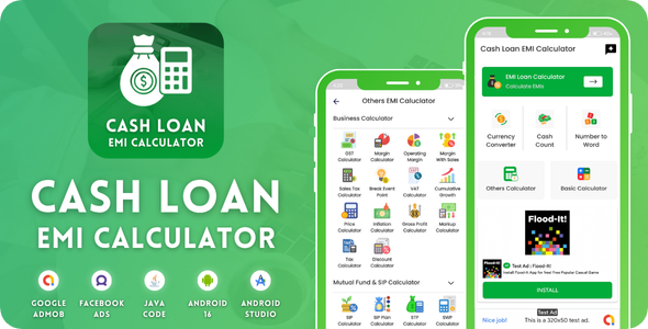 Cash Loan EMI Calculator with AdMob Ads Android