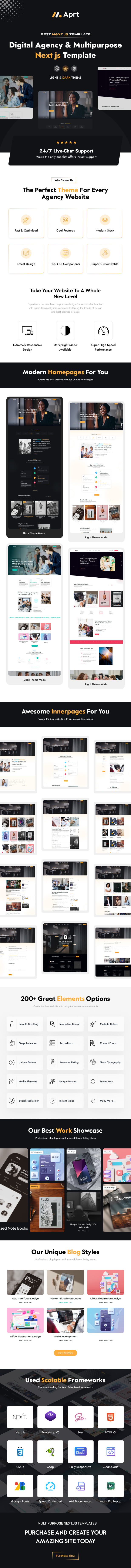 Aprt - Digital Agency & Multipurpose React Nextjs Template