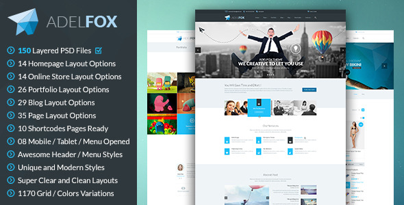 AdelFox | Multi-Purpose PSD Template - Business Corporate