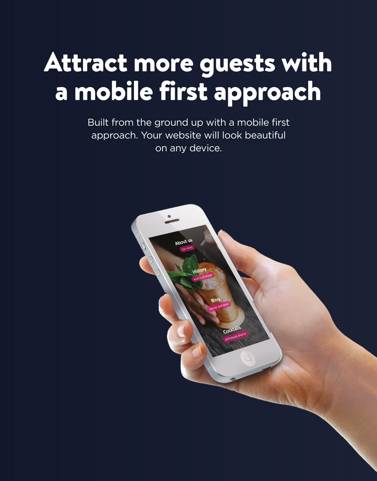 Ambiance Restaurant mobile first