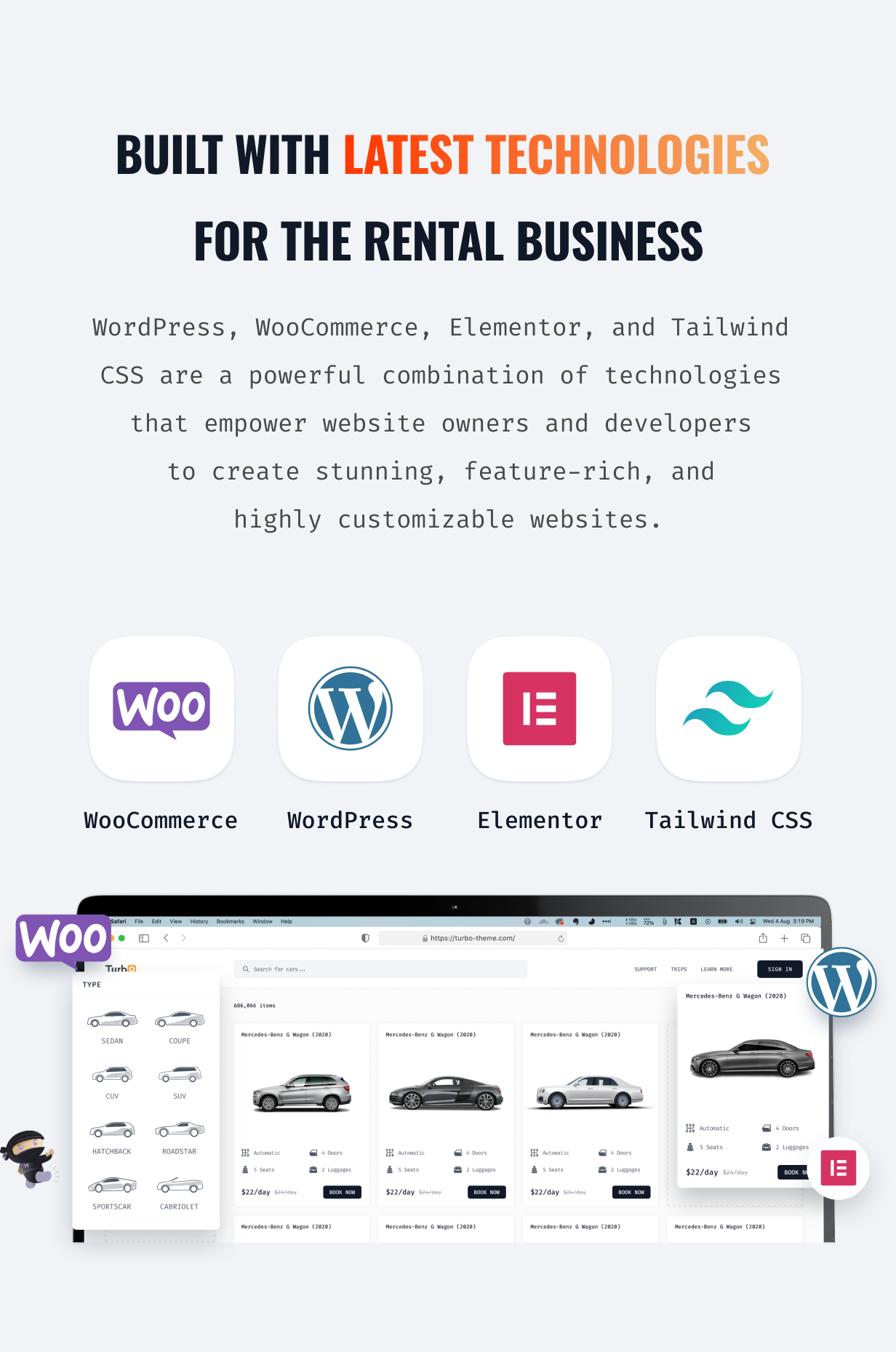 Turbo - WooCommerce Rental & Booking Theme