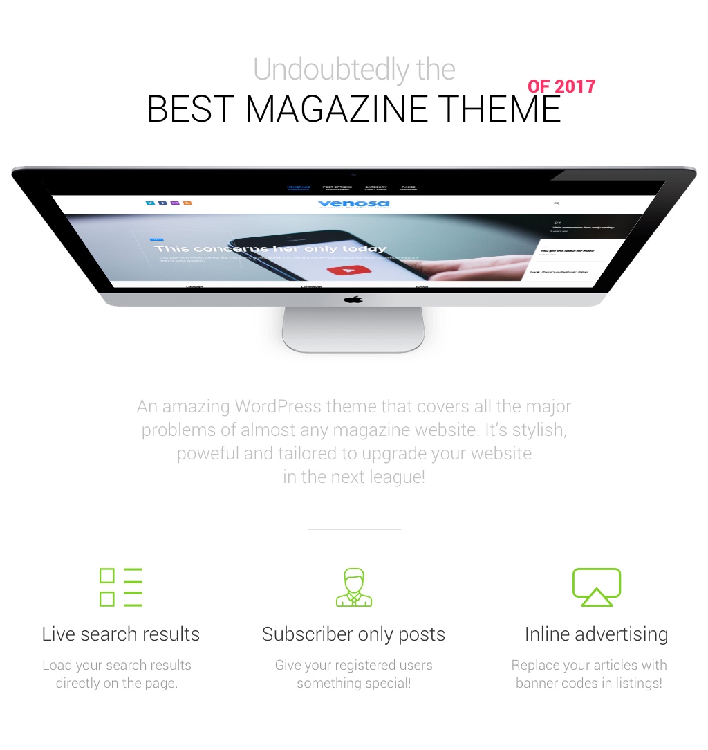 Venosa - Magazine & Blog WordPress Theme - 4