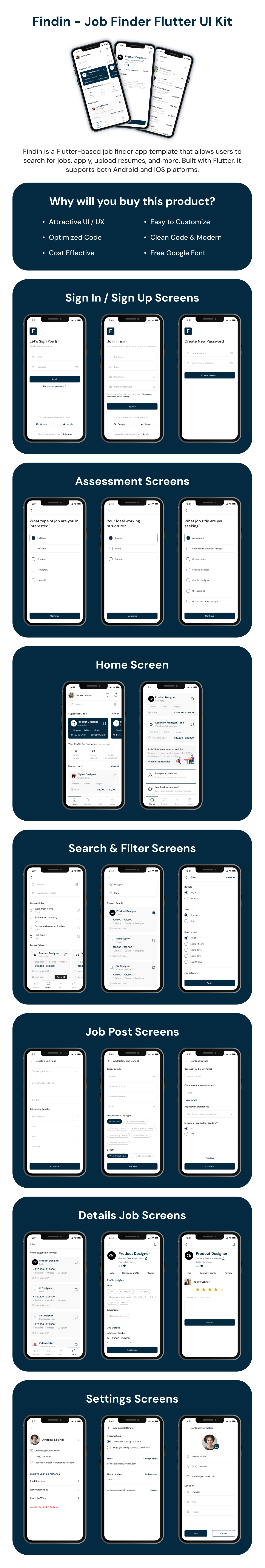 Findin – Job Finder Flutter App UI Kit – Buy Apps, Themes, UI ...