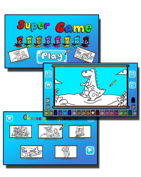 Super Game Coloring - HTML5 Mobile Game - 1