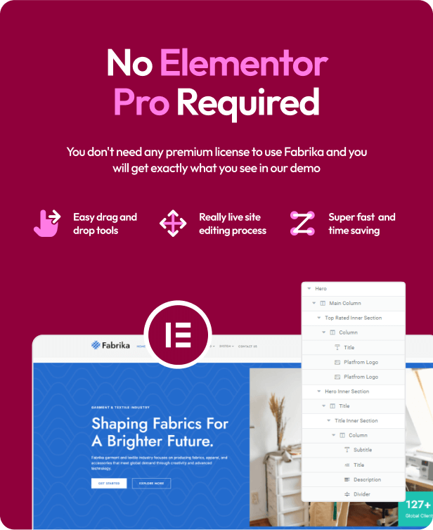 Fabrika - Garment & Textile Industry Elementor Template Kit - 2