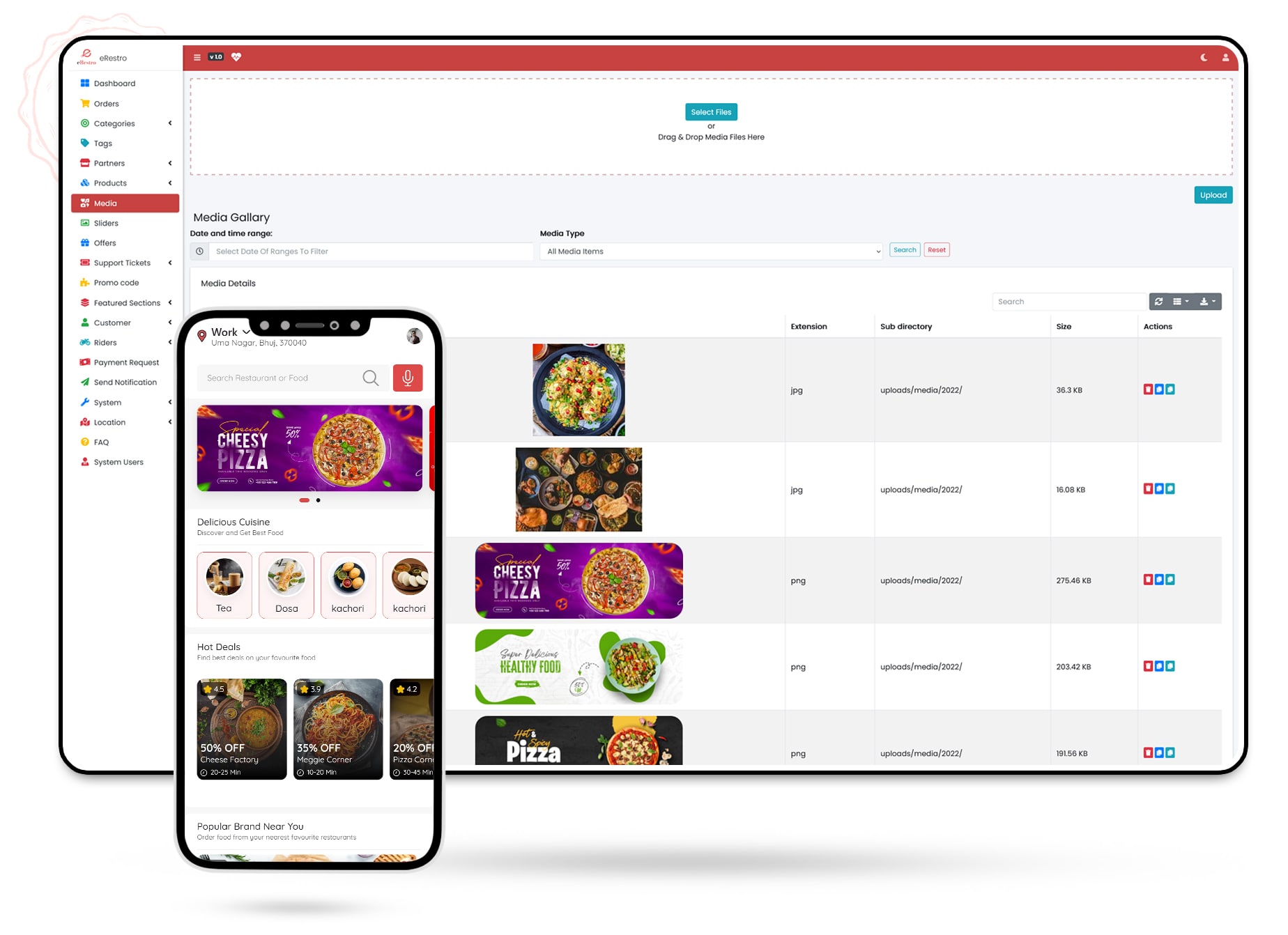 eRestro - Multi Restaurant Flutter App | Food Ordering App with Admin Panel & Restaurant Panel - 30