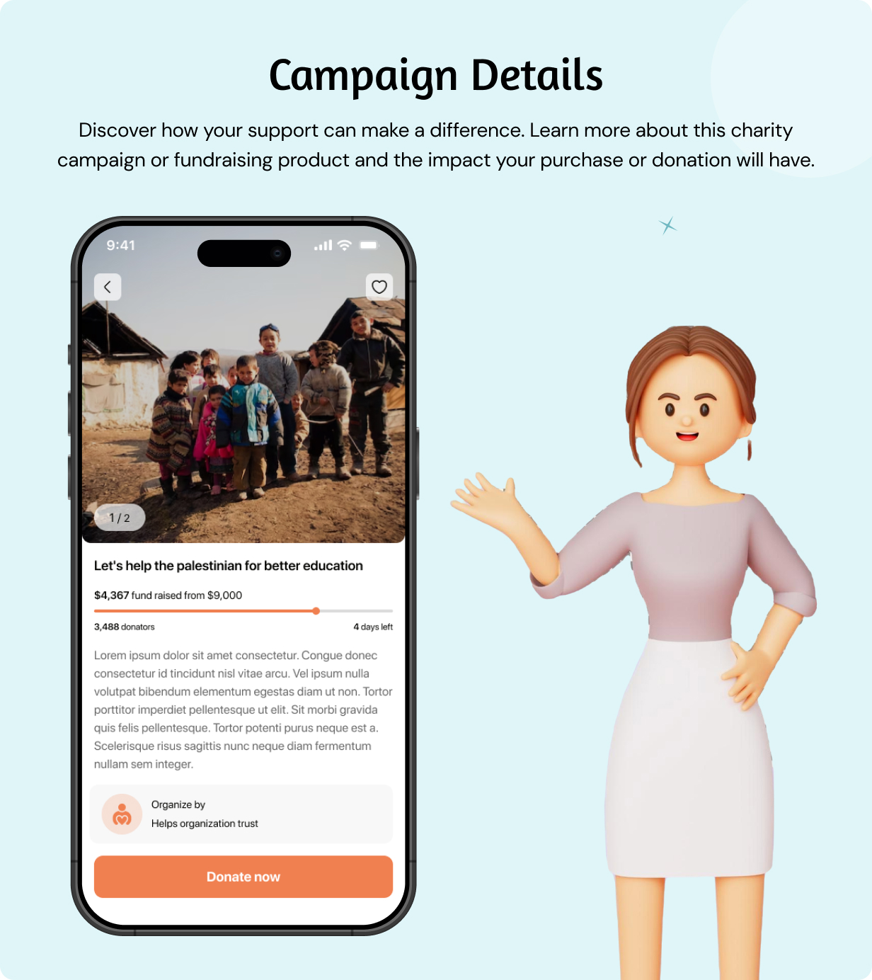 CaringHandsApp: Charity Full App in Flutter with Node,js Backend | SupportStream App - 10