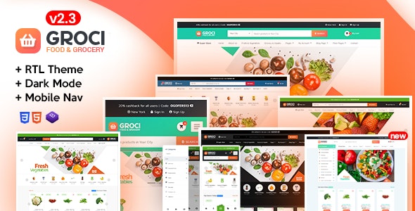 Groci - Organic Food & Grocery Market Template - Retail Site Templates