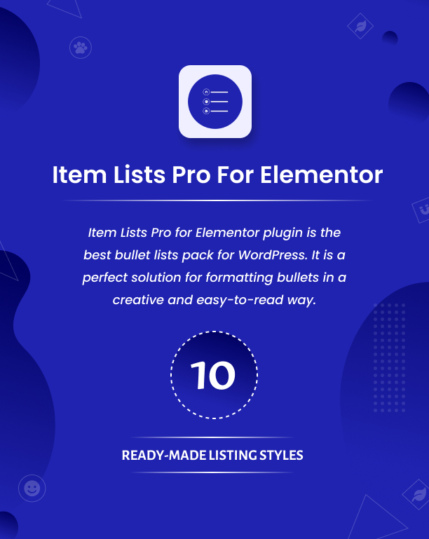 Item Lists Pro for Elementor Plugin