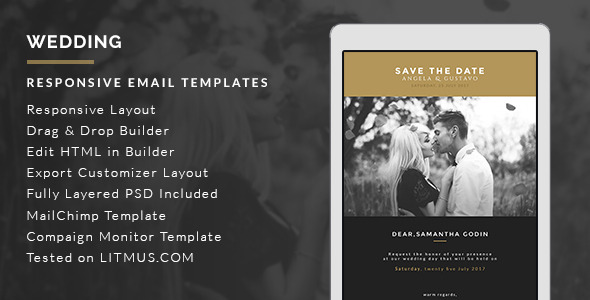 Graphicriver Wedding Invitation HTML Email Template
