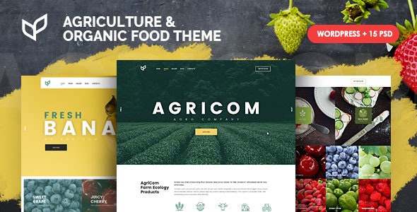 Agricom - Agriculture, Organic Food, Farm WordPress Theme
