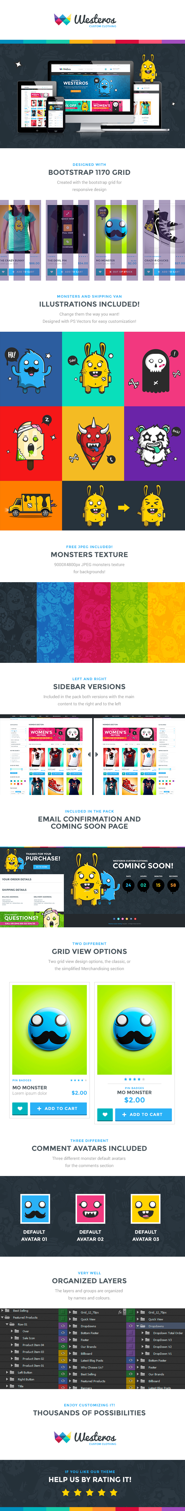 Westeros Custom Clothing PSD Template - 8