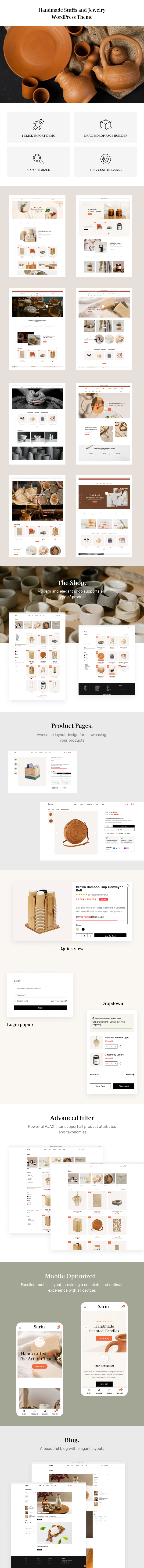 Sarin – Handmade Stuffs and Jewelry WooCommerce WordPress Theme - 1