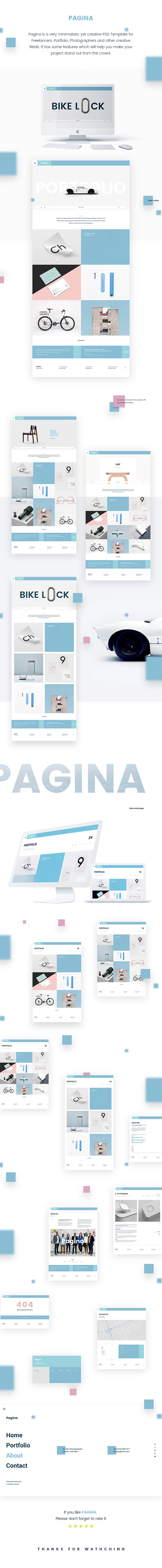 Pagina | Creative Portfolio PSD Template - 1