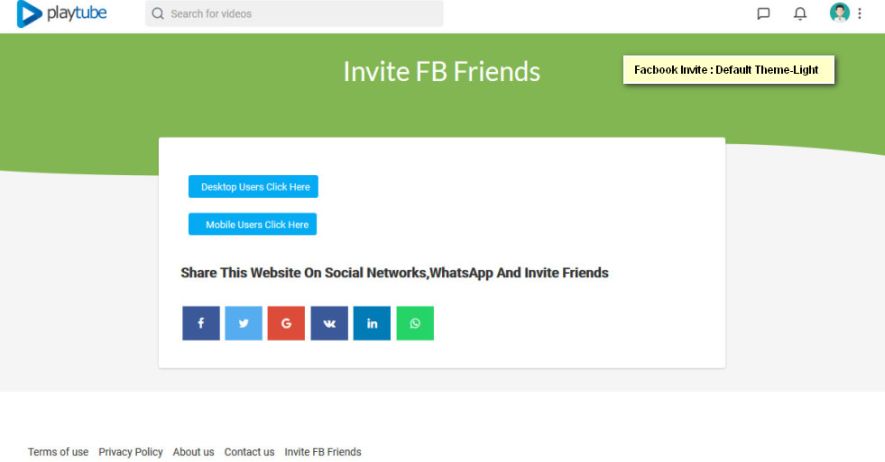 Facebook Invite For Playtube - 4