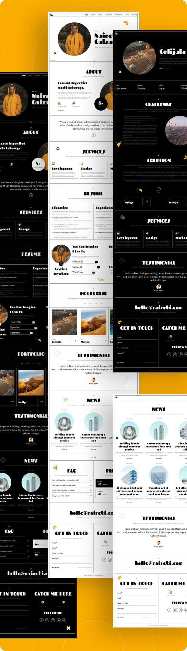 Personal Portfolio CV HTML Template - Nairobi - 4
