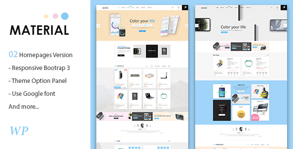 Material - Electronics WooCommerce WordPress Theme - WooCommerce eCommerce