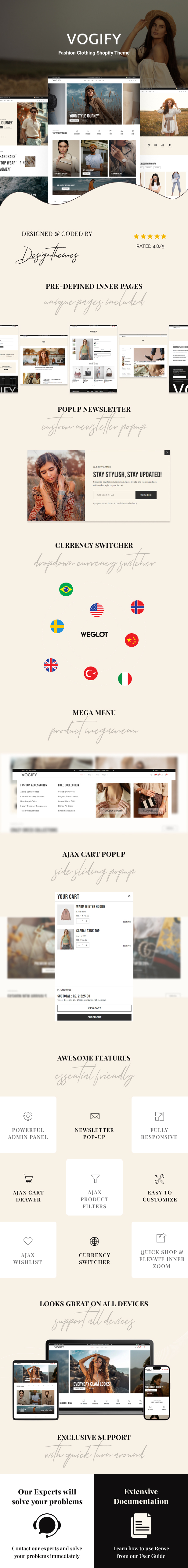 Vogify | Multipurpose Shopify Theme OS 3.0 (Theme Block) - 1