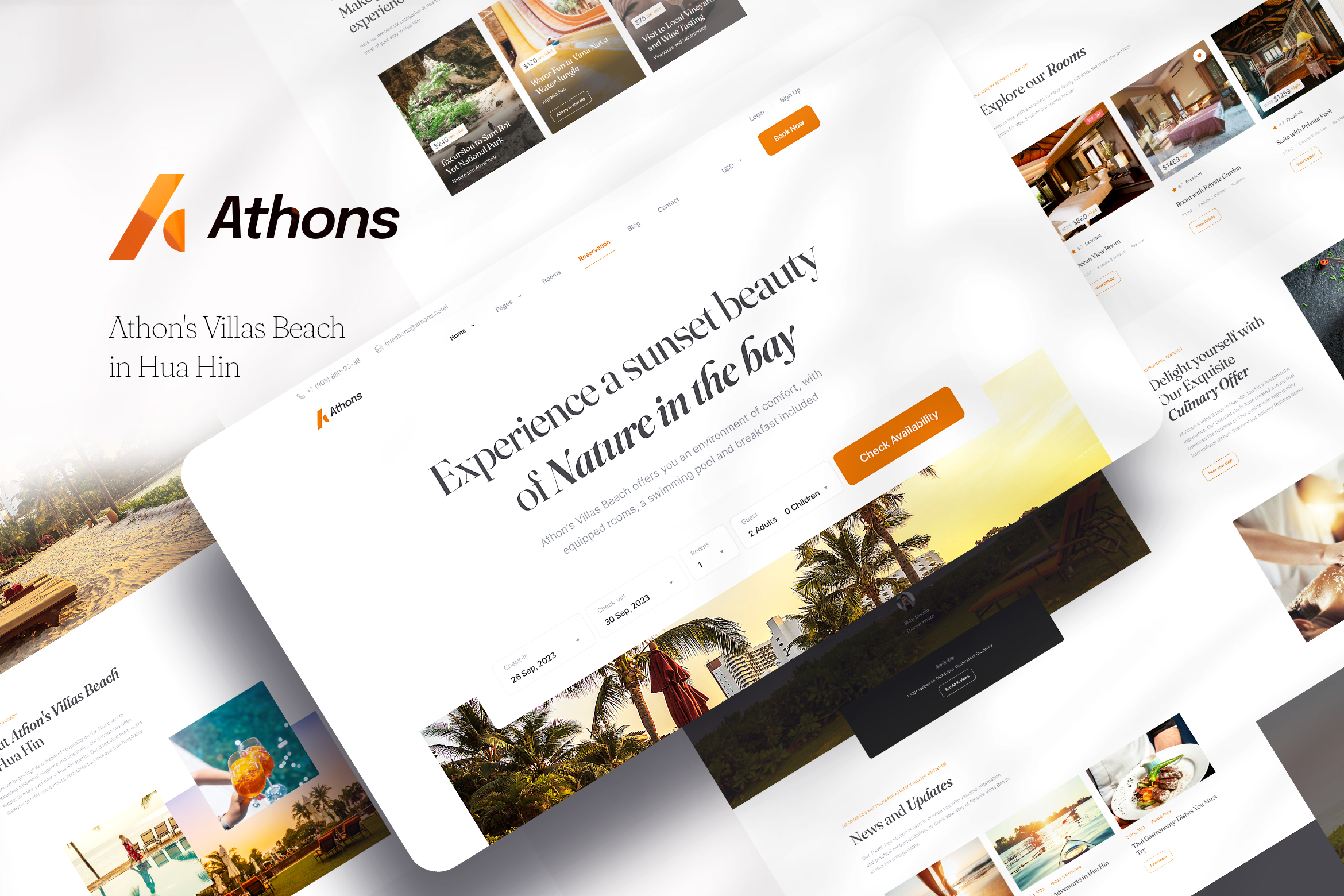 Athons - Hotel & Resort Booking Figma Template - 1