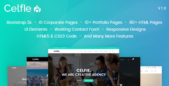 Celfie - Bootstrap 3x Multi-Purpose Drupal 8 Theme