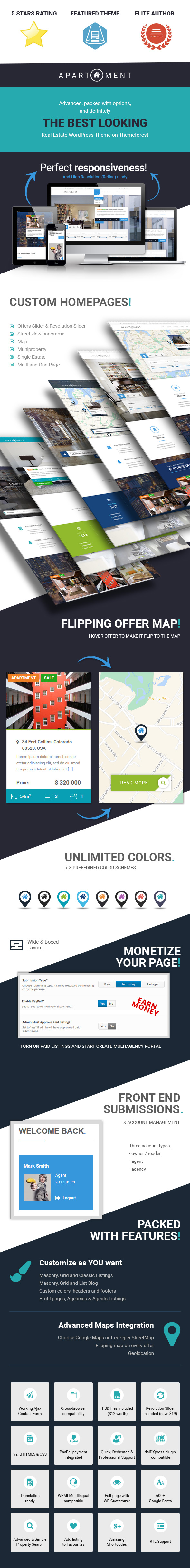 Apartment WP - Real Estate Responsive WordPress Theme for Agents, Portals, Single Property Sites - 2