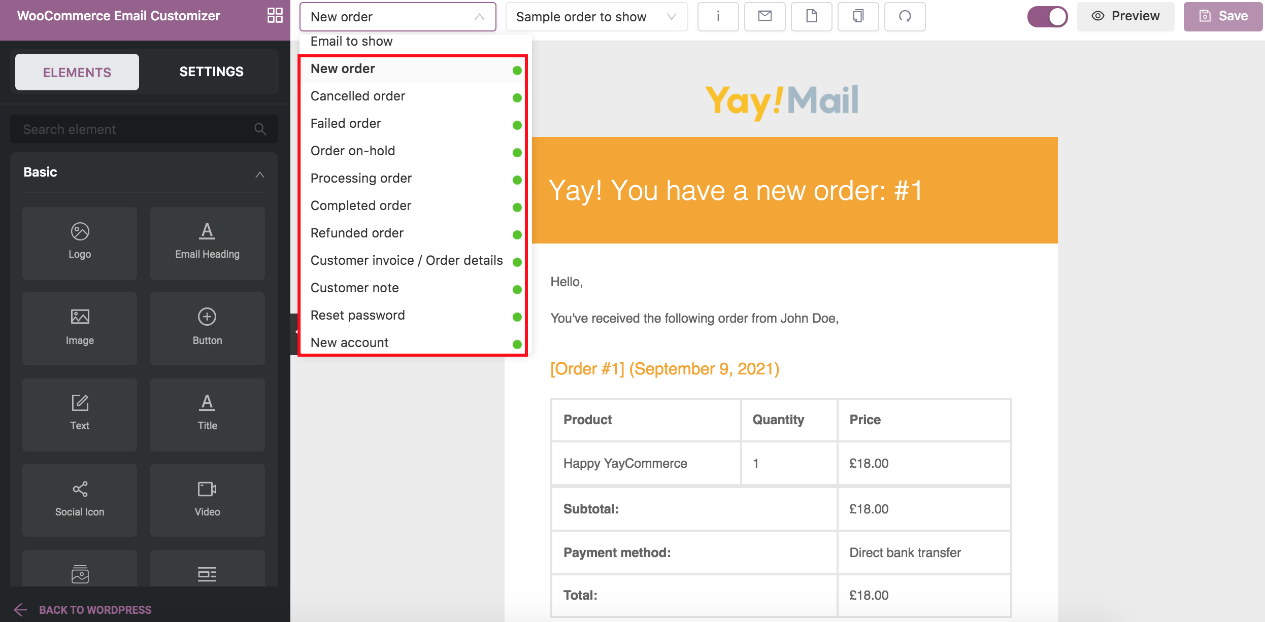 YayMail 11 templates