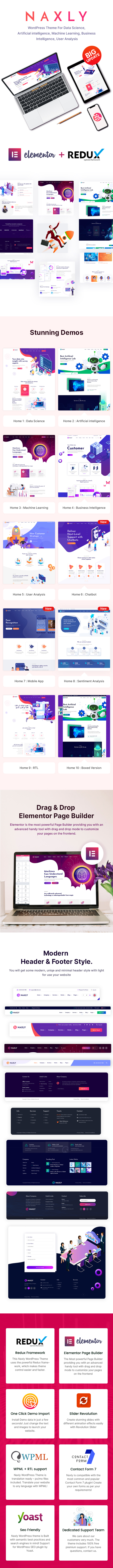 Naxly - Data Science & Analytics WordPress Theme