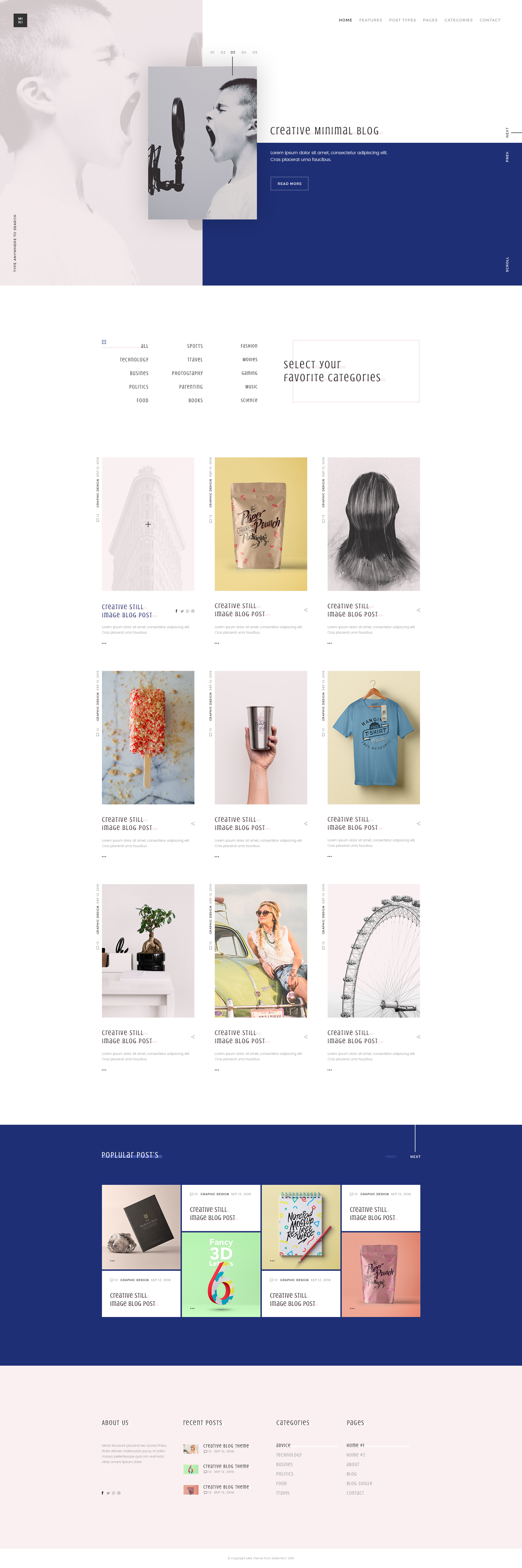Mini - Creative Blog Multipurpose PSD Template