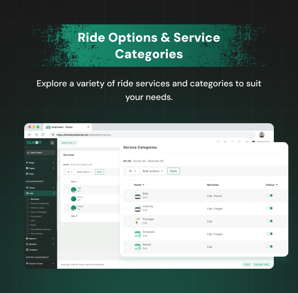 Taxido | Full Solution Taxi Cab Booking with Laravel and React Native
